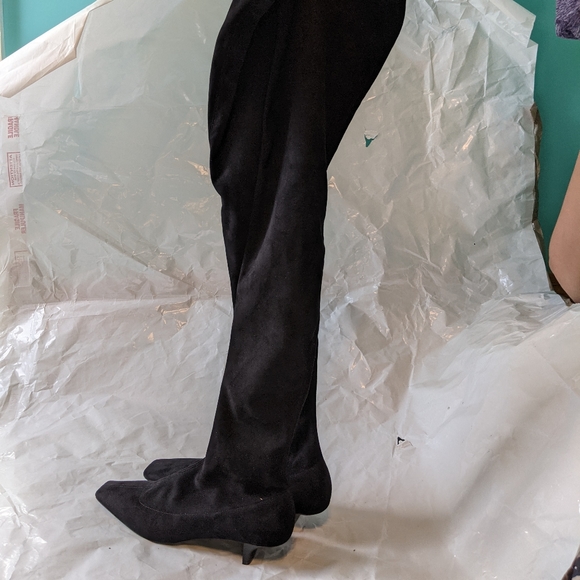 Stella McCartney Black Over the Knee Boots - Picture 10 of 11